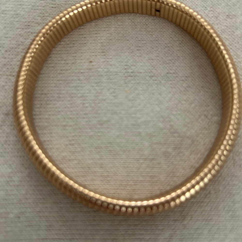 Gold Textured Bangle Bracelet Classic Design